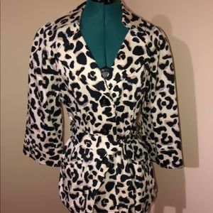 Animal print jacket.